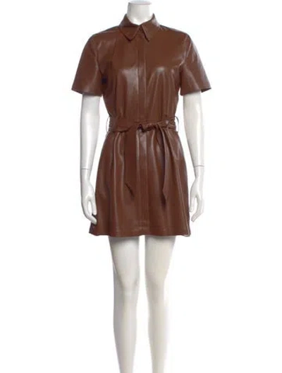 Pre-owned Nanushka Mini Dress In Brown
