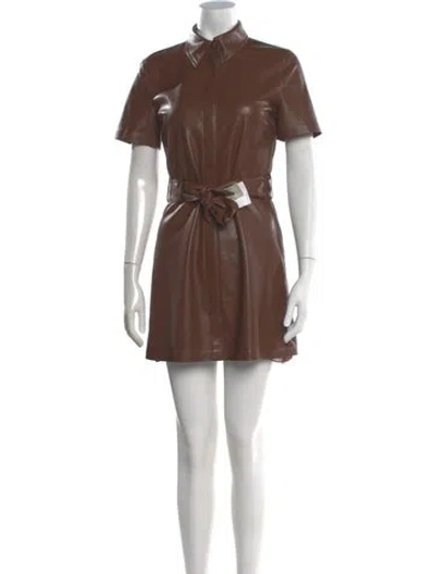 Pre-owned Nanushka Mini Dress In Brown