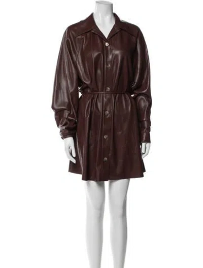 Pre-owned Nanushka Mini Dress In Brown