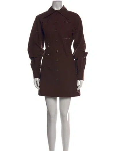 Pre-owned Nanushka Mini Dress In Brown