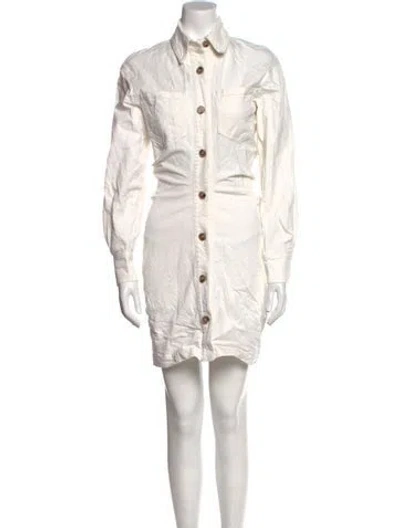 Pre-owned Nanushka Mini Dress In Neutral