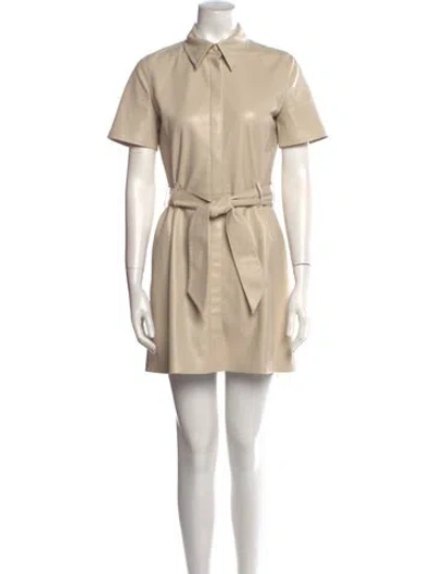 Pre-owned Nanushka Mini Dress In Neutral