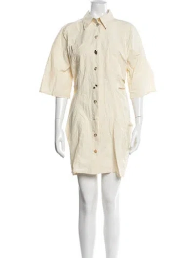 Pre-owned Nanushka Mini Dress In Neutral