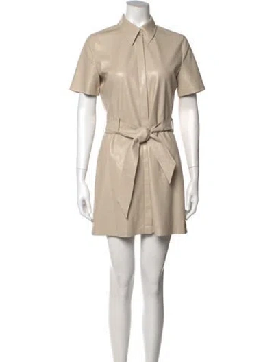 Pre-owned Nanushka Mini Dress In Neutral