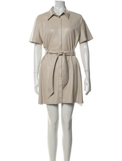 Pre-owned Nanushka Mini Dress In Neutrals