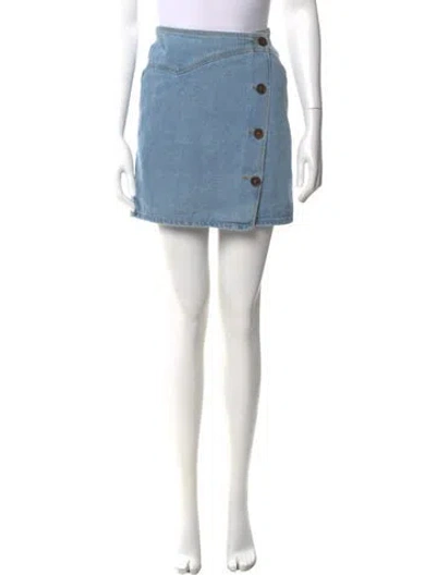Pre-owned Nanushka Mini Skirt In Blue