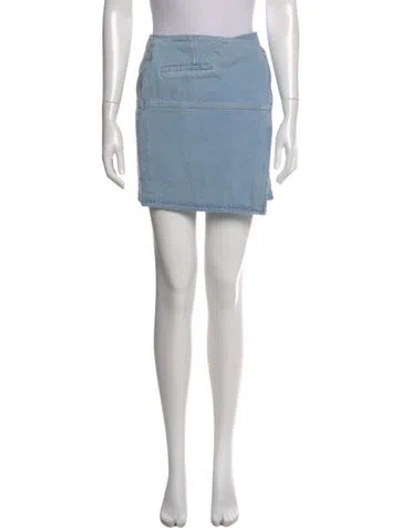 Pre-owned Nanushka Mini Skirt W/ Tags In Blue