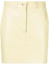Nanushka Miray Faux-leather Mini Skirt In Yellow