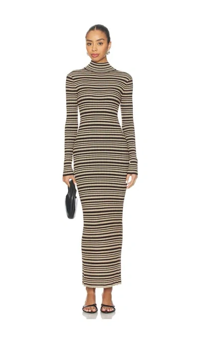 Nanushka Mirell Maxi Dress In Brown