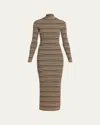 Nanushka Mirell Striped Knit Midi Dress In Multi
