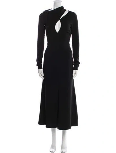 Pre-owned Nanushka Mock Neck Long Dress In Blue