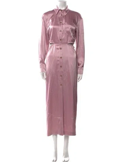Pre-owned Nanushka Mock Neck Long Dress In Pink