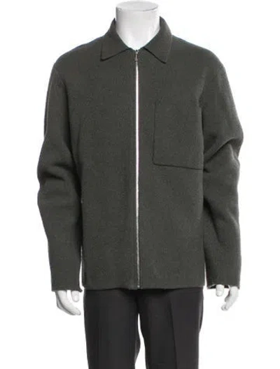 Pre-owned Nanushka Mock Neck Long Sleeve Cardigan In Green