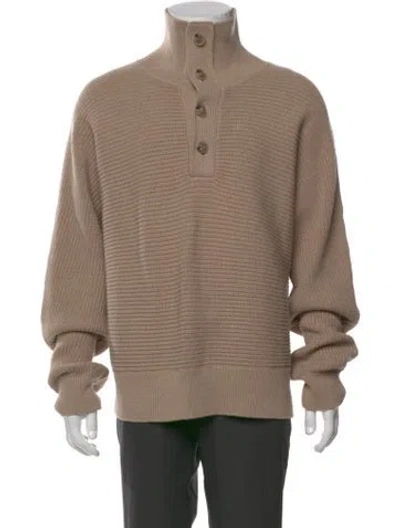 Pre-owned Nanushka Mock Neck Long Sleeve Pullover W/ Tags In Neutral