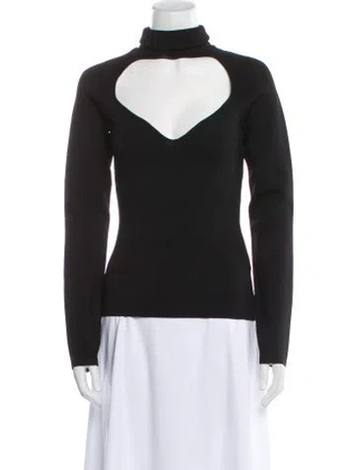 Pre-owned Nanushka Mock Neck Long Sleeve Sweatshirt In Black