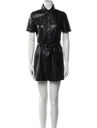 Pre-owned Nanushka Mock Neck Mini Dress In Black