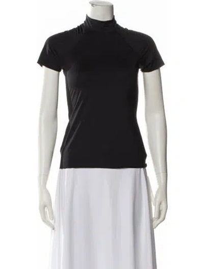 Pre-owned Nanushka Mock Neck Short Sleeve T-shirt In Black