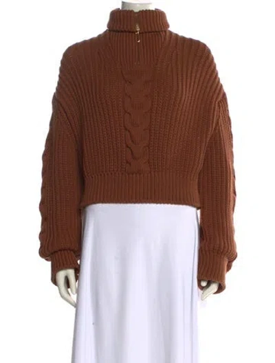 Pre-owned Nanushka Mock Neck Sweater In Brown
