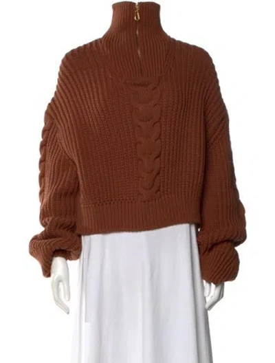 Pre-owned Nanushka Mock Neck Sweater In Brown