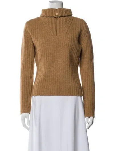 Pre-owned Nanushka Mock Neck Sweater In Brown