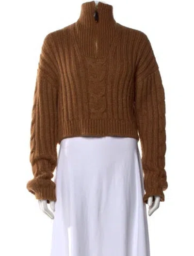 Pre-owned Nanushka Mock Neck Sweater In Brown