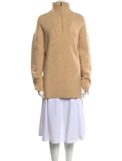 Pre-owned Nanushka Mock Neck Sweater In Neutral