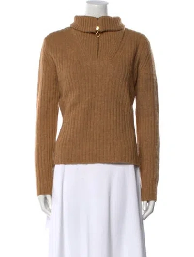 Pre-owned Nanushka Mock Neck Sweater In Neutral