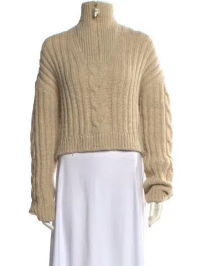 Pre-owned Nanushka Mock Neck Sweater In Neutral