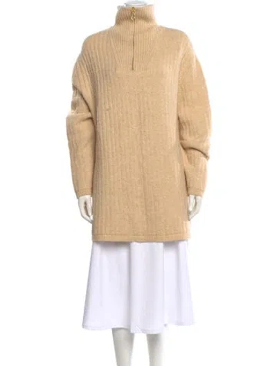 Pre-owned Nanushka Mock Neck Sweater In Neutral