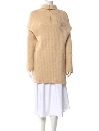 Pre-owned Nanushka Mock Neck Sweater In Neutral