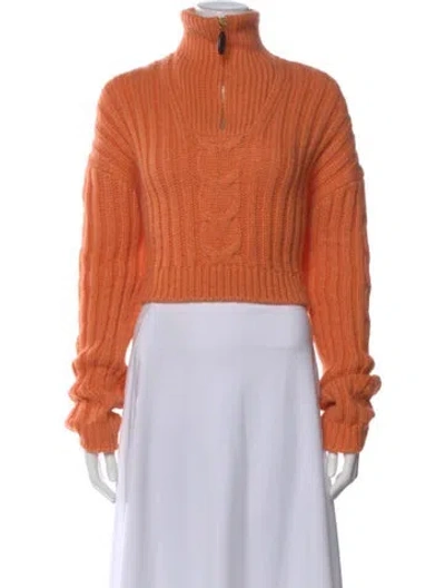 Pre-owned Nanushka Mock Neck Sweater In Orange