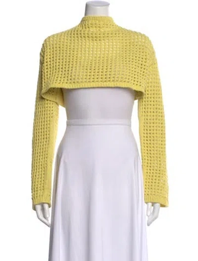 Pre-owned Nanushka Mock Neck Sweater In Yellow