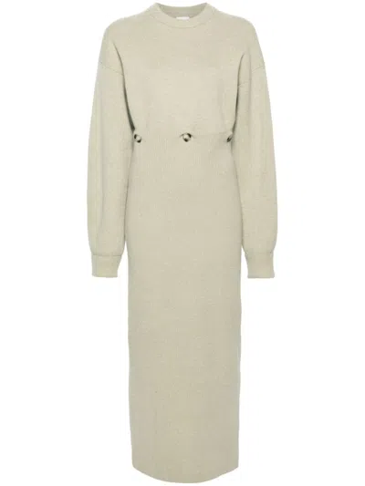 Nanushka Modular Merino Midi Dress In Neutrals