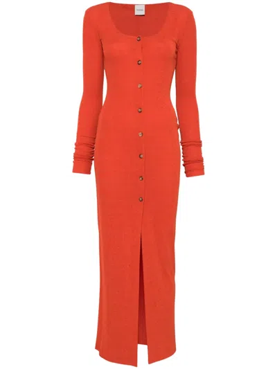 Nanushka Nareh Maxi Dress In Orange