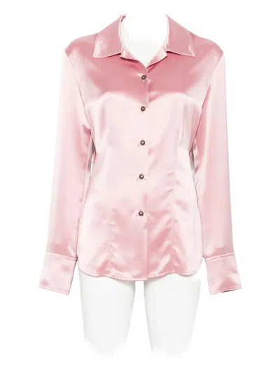 Nanushka Nathalie Fitted Shirt In Pink