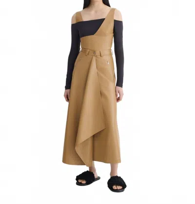 Nanushka Neith Maxi Skirt In Oak In Brown