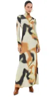 Nanushka Nemy Maxi Dress In Smudged Graffiti