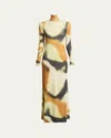 Nanushka Nemy Maxi Dress In Smudged Graffiti