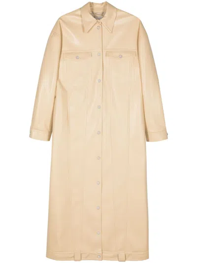 Nanushka Keano Single-breasted Coat In Neutrals