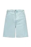 Nanushka Blue Novan Denim Shorts In Gnawed Blue