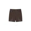 Nanushka Novan Leather Shorts In Brown