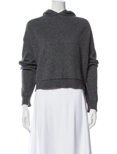 Pre-owned Nanushka Nylon Crew Neck Hoodie In Gray