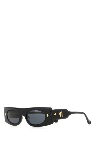 NANUSHKA OCCHIALI DA SOLE RUTHIE IN BIO ACETATO NERO DONNA