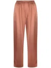 Nanushka Odessa Slip Satin Pant In Terracotta Brown In Multi