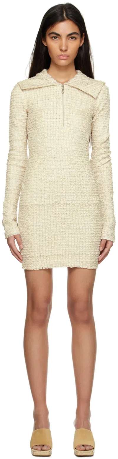 Nanushka Off-white Adriane Minidress In Neutral