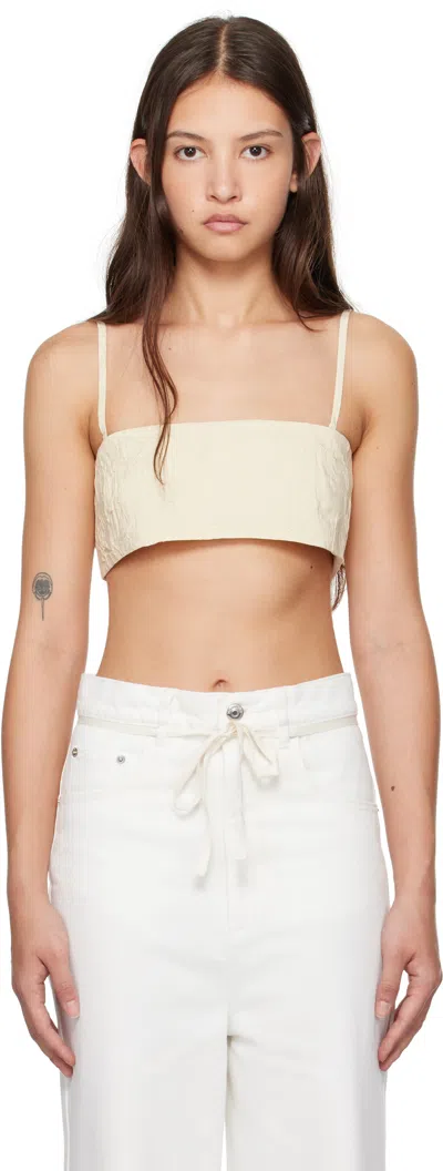 Nanushka Off-white Cressy Top In Oat