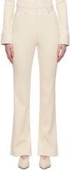 Nanushka Off-white Mykas Trousers In Creme