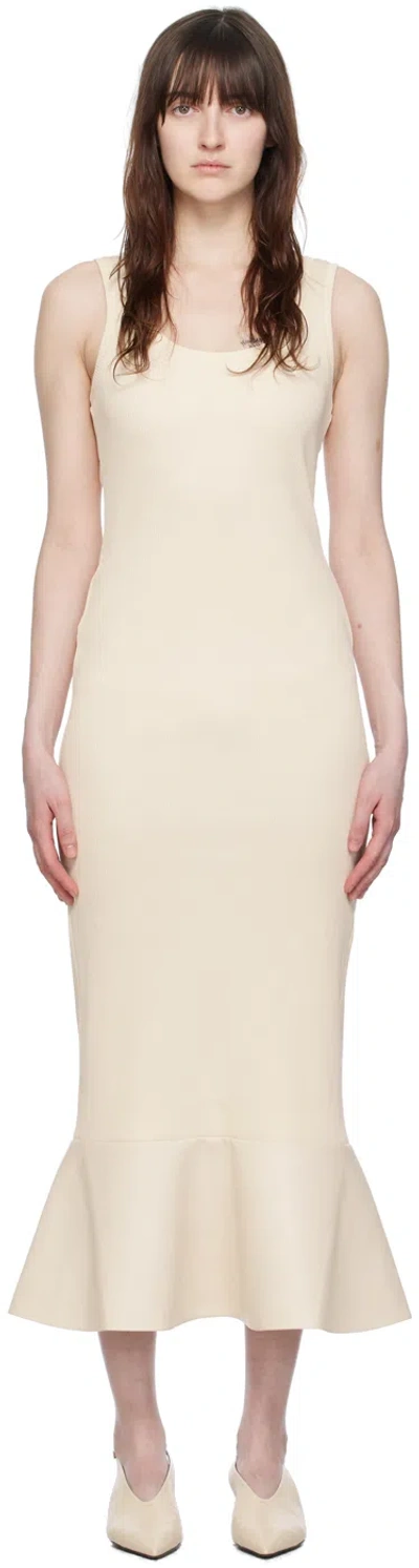 Nanushka Off-white Talulla Maxi Dress In Creme