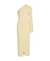 Nanushka One-shoulder Midi Wrap Dress In Nude