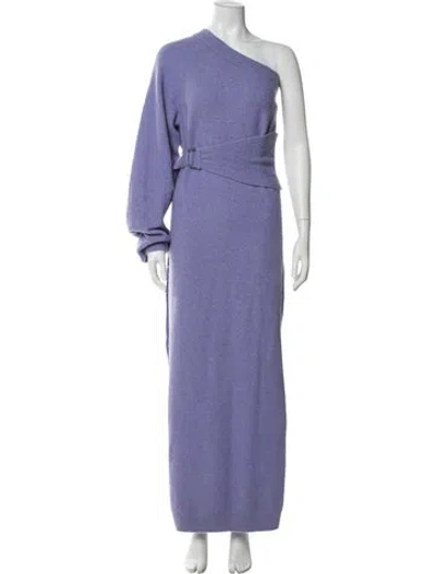 Pre-owned Nanushka One-shoulder Long Dress In Purple